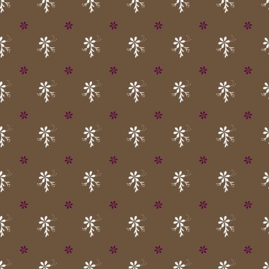 Serbest vektör şirin arka planı olan basit çiçek deseni.