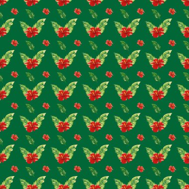 Şafakta Yaz Çiçekleri Kusursuz Vektör Deseni Tasarımı