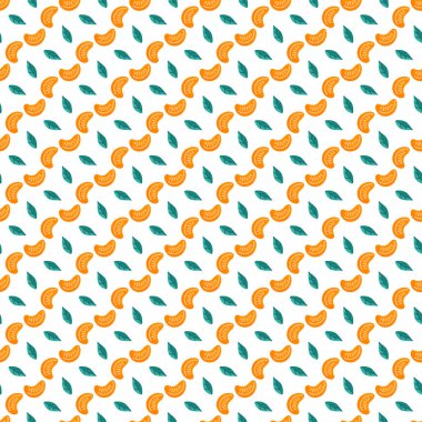 Yaz Turuncusu Kusursuz Vektör Deseni