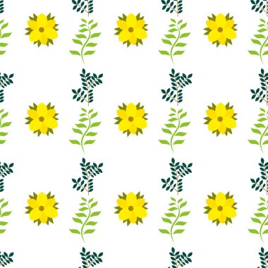 Düz çiçek desenli tasarım