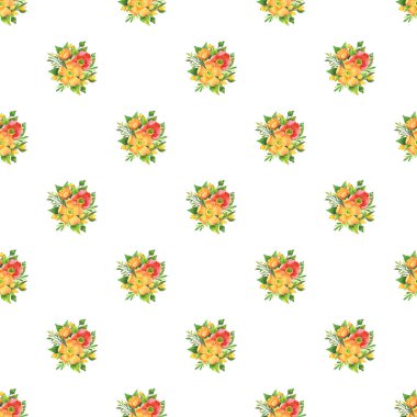 Düz çiçek desenli tasarım