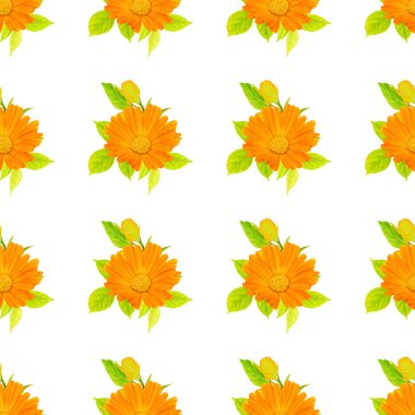 Bahar mevsimi için düz desen tasarımı