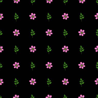 Elle çizilmiş çiçek deseni