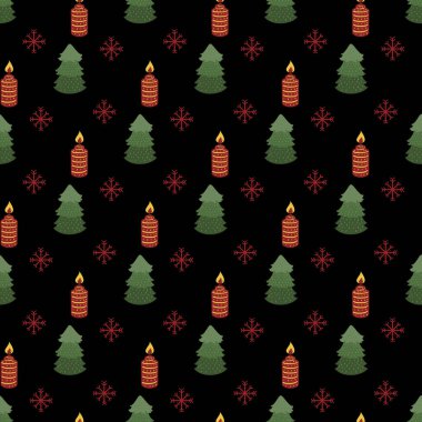 Düz Noel sezonu desen tasarımı