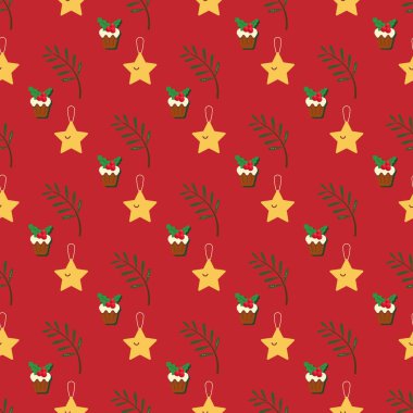 Düz Noel sezonu desen tasarımı