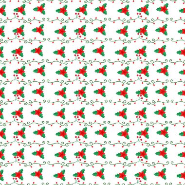 İskandinav Noeli Kusursuz Vektör Deseni Tasarımı