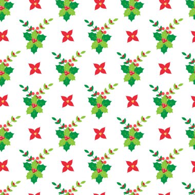 İskandinav Noeli Kusursuz Vektör Deseni Tasarımı