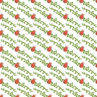 Çiçeklerle el çizimi Noel deseni tasarımı