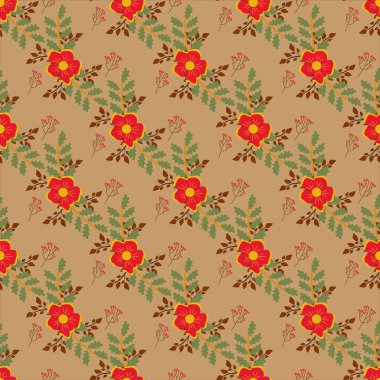 Güz Güzelleri Kusursuz Vektör Deseni Tasarımı