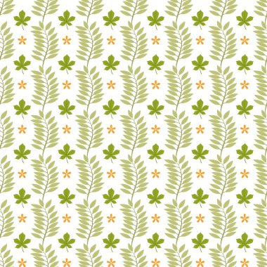 Sonbahar çiçekleri ve yapraklarıyla çiçek desenli..