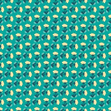 Serbest vektör düz dizayn küçük çiçek deseni