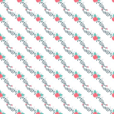 Serbest vektör düz dizayn küçük çiçek deseni