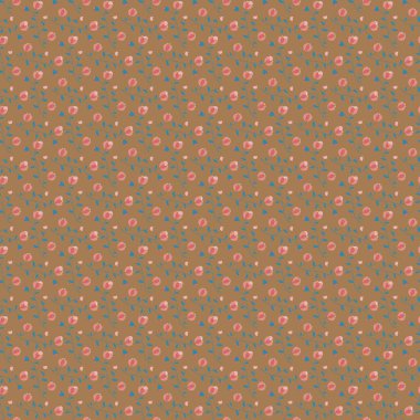 El çizimi küçük çiçek deseni tasarımı