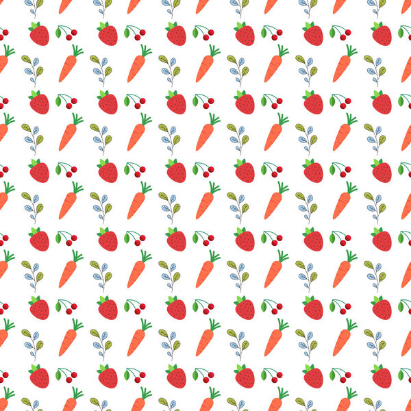Flat summer tropical pattern Design