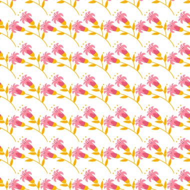 Düz dizayn küçük çiçek deseni tasarımı