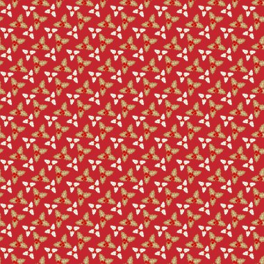 Dekoratif kış çiçekleri deseni