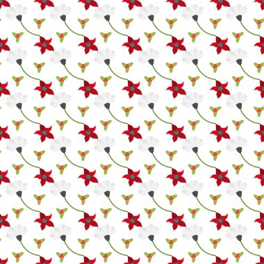 Noel Hazırlıkları Kusursuz Vektör Deseni Tasarımı