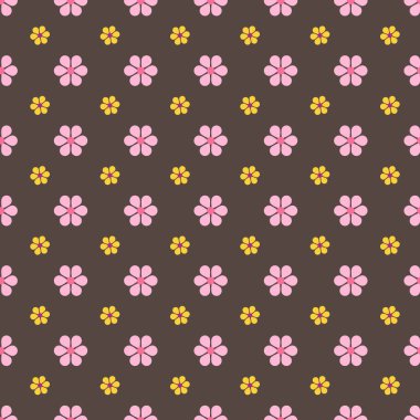 Serbest vektör Düz küçük çiçek deseni tasarımı .