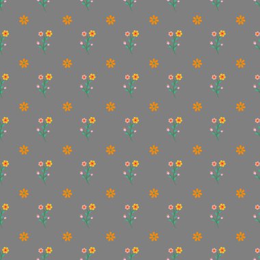 Serbest vektör Düz küçük çiçek deseni tasarımı .