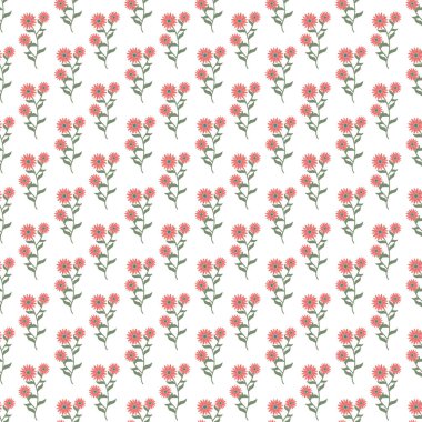 Düz dizayn küçük çiçek deseni tasarımı