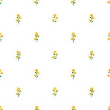 Kusursuz desenli, küçük bahar çiçekleri kır evi tarzında..