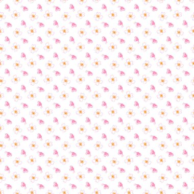 Küçük Hint Çiçekleri Kusursuz Vektör Deseni