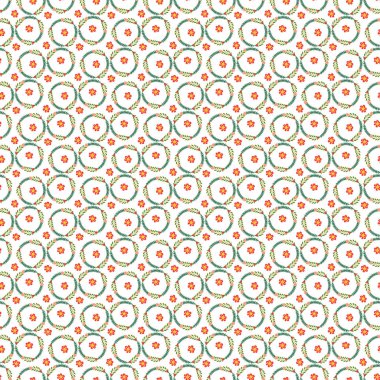 Noel çiçekleri, kutsal yapraklar ve küçük kar taneleriyle kusursuz kış vektör deseni..