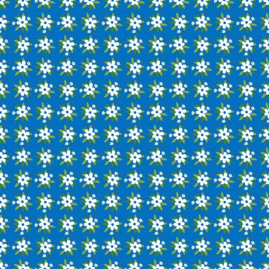 Noel için Kış Çiçekleri Kusursuz Vektör Deseni Tasarımı