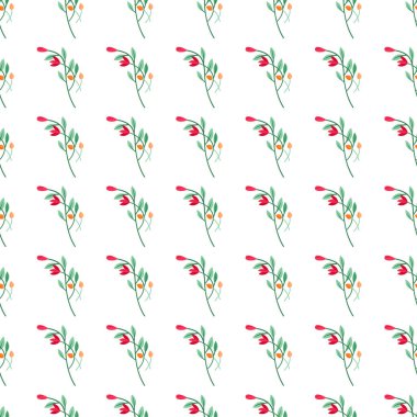 Çiçek desenli, el çizimi çiçekler ve çiçek elementleri..