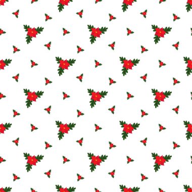 Şenlikli Noel Mevsimi Kutlaması Kusursuz Vektör Deseni Tasarımı