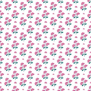 Dağınık çiçekli kusursuz çiçek desenli..