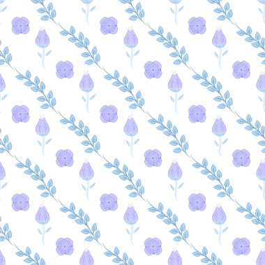 Su renkleriyle basit, pürüzsüz desen. Kışın çiçek desenli tasarım. .