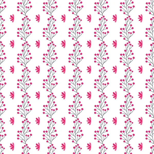 Zarif filizler, pembe böğürtlenler ve çiçek benzeri tasarımlar içeren parlak, pürüzsüz botanik desenler. Dekoratif bir arkaplan olarak ya da canlı, doğadan esinlenilmiş bir tema gerektiren yaratıcı tasarımlar için mükemmel..