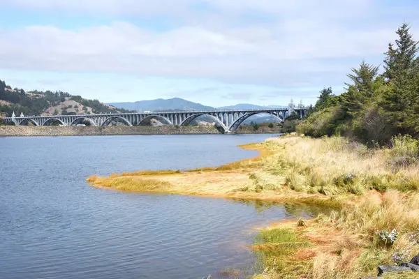 Rogue River Bridge Also Known Isaac Lee Patterson Bridge National — Stock Photo, Image