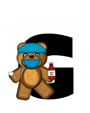 The letter G, in the alphabet set 