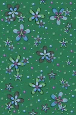 Albüm arkaplanı yeşil arkaplanda soluk renklerde jel şeklinde çiçeklerle ipeklenmiştir.