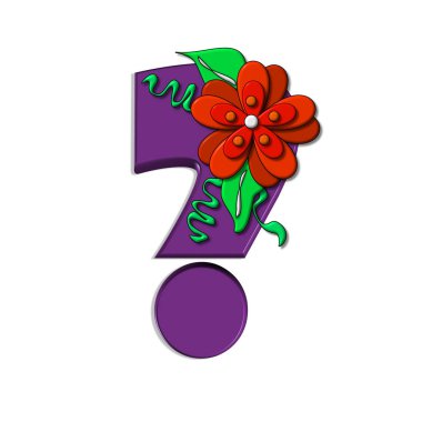 Soru işareti, alfabe seti 