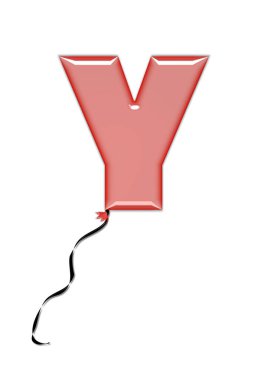 Alfabedeki Y harfi, Balon Mücevherleri 'nde siyah kıvrımlı bir iple düğümlenmiş şişirilmiş bir balonu andırıyor. Harfler, set halinde, renk ve eğim açılarının karışımı olarak gelir..