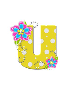 The letter U, in the alphabet set 