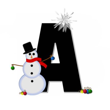 The letter A, in the alphabet set 