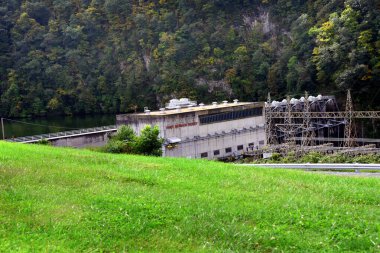 Fort Patrick Henry Dam is located within the Kingsport, Tennessee city limits.  It controls flooding on the South Fork of the Holston River. clipart