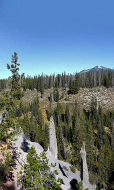 Pinnacles Overlook gives a panarama view of Crater Lake National Park, in Oregon. clipart