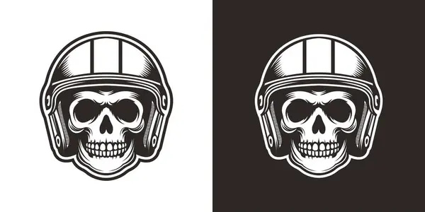 Kask takan kafatası dövmesi.