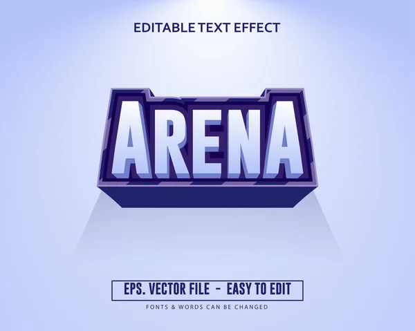 Düzenlenebilir metin efekti 3d oyun arenası