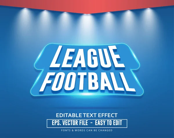 Düzenlenebilir parlayan futbol metin efekti trend biçimi