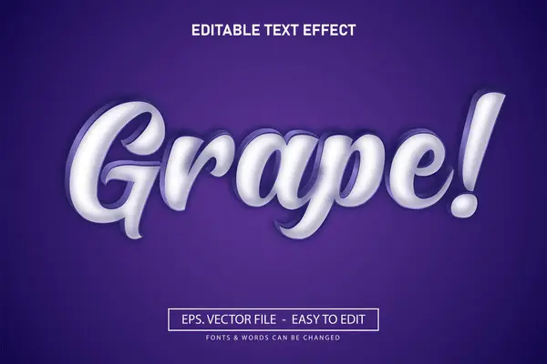 3d metin efekti mor üzüm modern stili