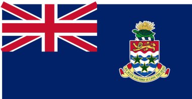 Cayman Adaları bayrağı. Bayrak simgesi. Standart renk.