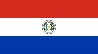 Paraguay bayrağı. Bayrak simgesi. Standart renk.