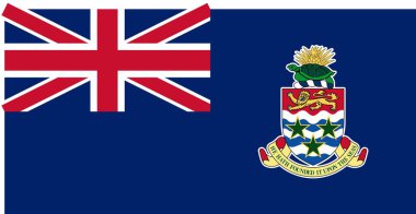 Cayman Adaları bayrağı. Bayrak simgesi. Standart renk.