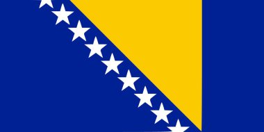 Bosna-Hersek bayrağı. Bayrak simgesi. Standart renk.
